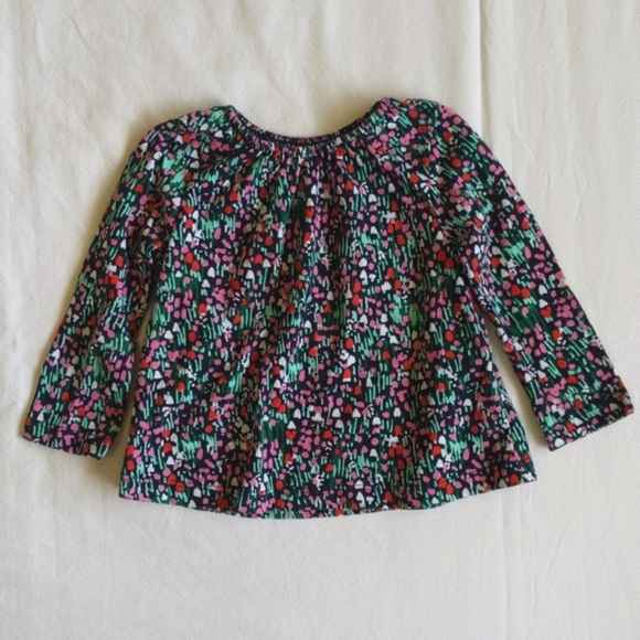 joe fresh painterly floral peasant swing long sleeve top 6-12 months baby girl - Picture 1 of 6